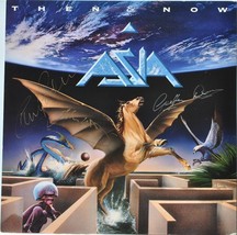 ASIA - THEN AND NOW SIGNED ALBUM FLAT X3 - Geoff Downes, Carl Palmer, Jo... - $219.00