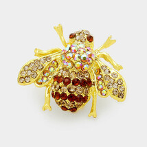Bumblebee crystal pin brooch - €11,17 EUR