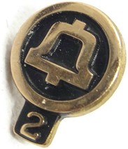 Gold 1/10 10K Telephone 2 Year Tie Tack Lapel Pin Vintage Men&#39;s Accessories - £27.75 GBP