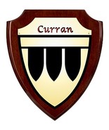 Curran Irish Coat of Arms Shield Plaque - Rosewood Finish - $59.31 CAD