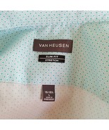 Van Heusen Shirt Men&#39;s Size Large SLIM FIT Stretch Casual 16-16 1/2 Butt... - £14.15 GBP