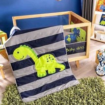 Jurassic Baby Boys Crib Bedding Nursery Set 6 Pcs 100% Cotton For Baby Shower - £76.61 GBP