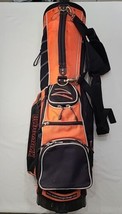 Clubmaxx Zzeus 6 Way Golf Cart Bag Orange And Black With Rain Cover - $28.59