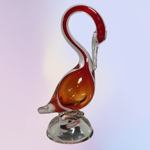 Vintage Large Murano Glass Hand Blown Bird Swan Duck Colorful Excellent - $55.74