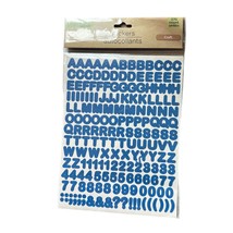 Crafters Square Blue Sticker letters and number for Scrapbooking - £3.11 GBP