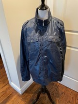 NWOT X-RAY JEANS Navy Blue Bomber Jacket SZ 2XL - $902.74 MXN
