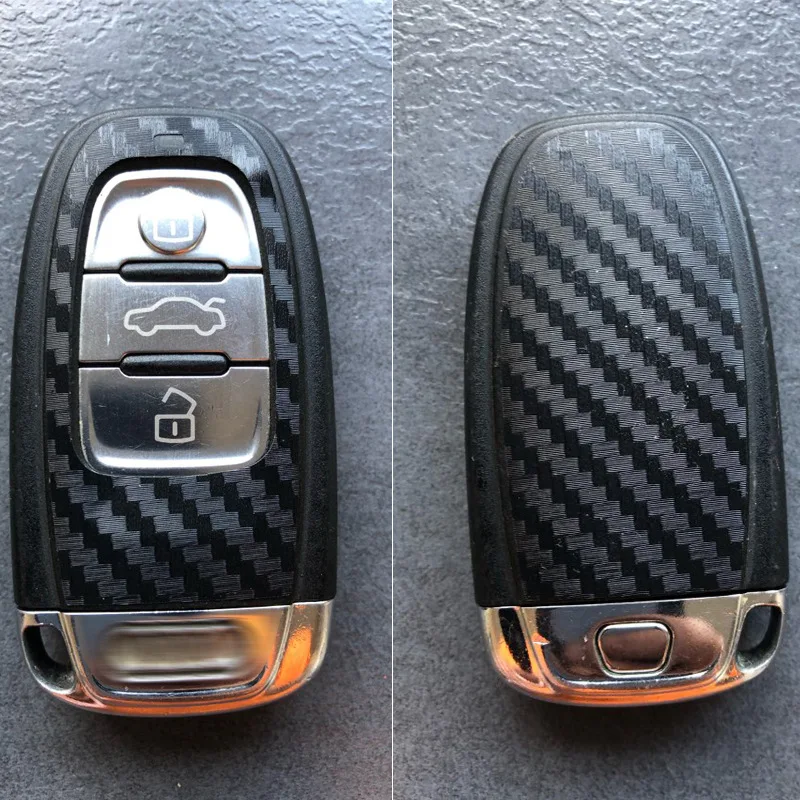 Carbon Fiber Car Key Protection Sticker for Audi A4 A6 RS4 A5 A7 A8 S5 RS5 Q5 - £10.08 GBP