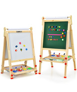 Kids Adjustable Art Easel W/Paper Roll Double-Sided Drawing Easel Board - £85.73 GBP