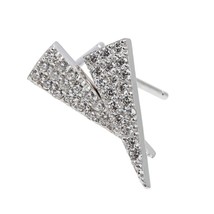 Sterling Silver CZ Triangle Stud Earrings - $29.45