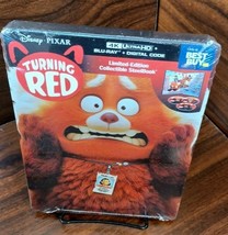 Turning Red STEELBOOK (4K+Blu-ray-No Digital) Discs Unused-Free Box Ship... - £39.85 GBP