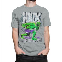 Hulk Battles The Inhumans Men&#39;s T-Shirt Heather Grey - £27.96 GBP+