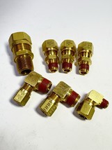 7-Piece Miscellaneous DOT Brass Air Brake Compression Fitting 90 Elbow S... - $37.75