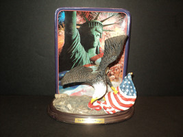 Bradford Exchange Plate On Freedom's Wings w/ Eagle and American Flag 2001 - $20.29