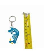 Vintage Blue Monkey Holding A Banana Keychain Keyring Novelty AdvertSouv... - $18.00