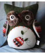 Debi Lilly 11&quot; Maplewood Fall Owl Friend Decorative Weighted Bottom - £11.73 GBP