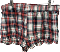 Mudpie Red, Blue, White Plaid Flannel Sleep Shorts, Women&#39;s Size M - $8.54