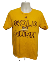 Adidas Iona College Basketball Gold Rush Adult Medium Yellow TShirt - £16.08 GBP