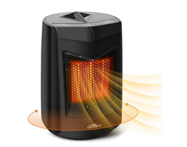 Vacpower 800W Ceramic Portable Space Heater with 50-Degree Oscillation (... - £25.52 GBP