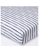 Cloud Island Crib Sheet Polyester Rayon Jersey Fitted Navy Blue Stripe - $196.28 MXN