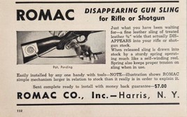 1949 Print Ad ROMAC Disappearing Gun Slings for Rifles,Shotguns Harris,New York - £8.16 GBP