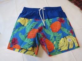 Tommy Hilfiger Mens Swim Trunks Board Shorts Swim L 78C5249 461 pineapples banan - £32.90 GBP