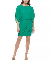 Jessica Howard Petite Boat-Neck Blouson-Sleeve Dress Green Size 10P $109 - £30.12 GBP