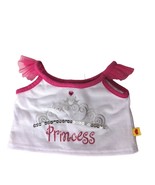 Build A Bear Workshop Princess Shirt Silver Crown Sequin Heart Jewel BAB - €15,74 EUR