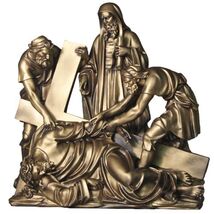 LIFE-SIZE Jesus Christ Falls The Third Time Sculpture Frieze Relief Scen... - $4,949.01