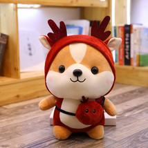 Squirrel Shiba Inu Dog Plush Toy Stuffed Soft Animal Corgi Chai Pillow Christmas - £15.04 GBP