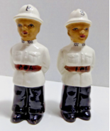 Vintage Ceramic Royal Bahamian Police Salt &amp; Pepper Shakers Japan Africa... - £36.97 GBP