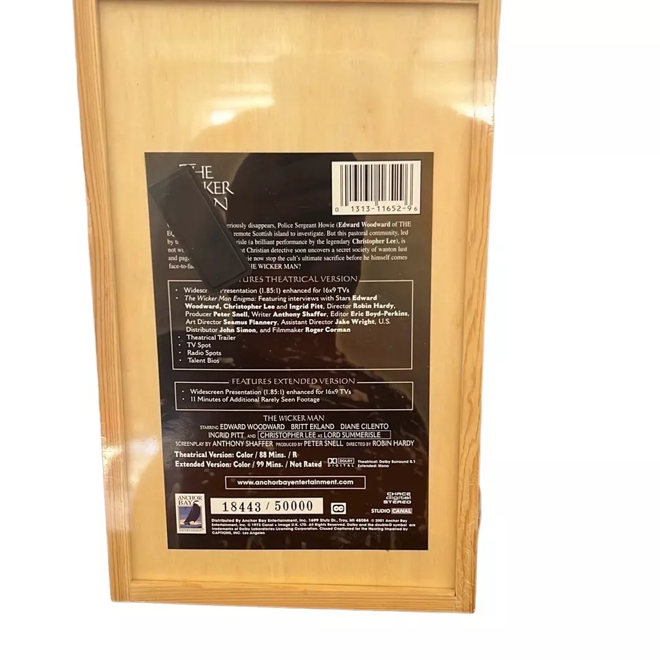 The Wicker Man Wooden Box Collector&#39;s Edition 18443/50000 New Sealed! - $2,050.22 MXN