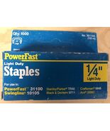 Powerfast 1/4'' Light Duty Staples 36114 (1000 Count Box) - $10.63