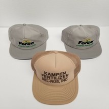 Vintage Kampen Fertilizer Snapback Hat Lot of 3, Farming, Agriculture  - $19.75