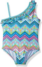 Pink Platinum Girls&#39; Pineapple with Heart 1-Piece Swimsuit - Size 5/6 - £11.76 GBP