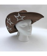 Jen &amp; Co.  Tabitha Star Cowboy Hat Brown Rhinestone Stars Faux Suede Fin... - $730.19 MXN