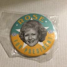 NEW Golden Girls Betty White Rose Presidential Campaign 3&#39;&#39; Button Pin - €13,19 EUR