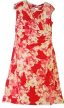 Lauren Ralph Lauren Dress Floral Faux Wrap Size 12 Tropical Sleeveless C... - £25.77 GBP