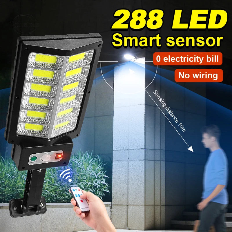 Most Powerful 288 LED Light Outdoor Solar Lamp Motion Sensor Solar Light Outdoor - £121.03 GBP