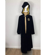 Harry Potter Hufflepuff Robe Juniors One Size Black Yellow Lined Hooded ... - £79.32 GBP