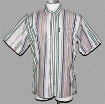 GUESS Classics Varied Oxford Stripes Plaid S/S Blended Pocket Shirt Mn&#39;s... - £26.37 GBP