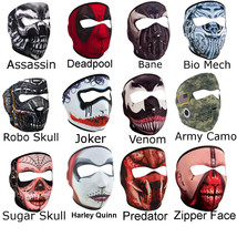 Neoprene Ski Mask - Full Face Reversible Bikers Masks Skull Bane Deadpool Venom - £13.54 GBP+