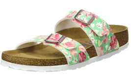 BIRKENSTOCK SYDNEY Supernatural Flowers Emerald SOFT FOOTBED Narrow US 6... - $69.99