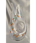 Modern Clear Glass Wine Serving Jug Decanter w/ Center Hole, Chili Peppe... - $554.60 MXN