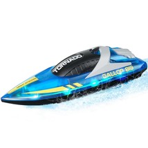 VEVOR RC Boat 2.4 GHz Remote Control Racing Boat 12 km/h Kids Adults Gift Blue - £39.97 GBP