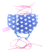 Xhilaration Womens Bikini Top With Laces Red White Blue USA Stars Size M... - £10.43 GBP