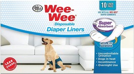 Four Paws Wee Wee Disposable Diaper Super Absorbent Liner Pads - 10 count - £8.79 GBP
