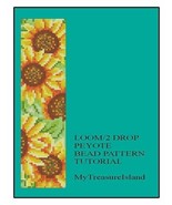 Floral Sunflowers Beaded Bracelet Loom or 2 Drop Peyote Pattern PDF BP_44 - £4.30 GBP