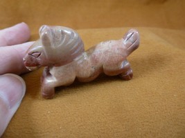 (Y-HOR-RU-560) running Red tan jasper gem HORSE stone carving figurine G... - £11.02 GBP
