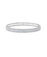Authentic CRISLU Baguette Bangle in Platinum- SM - $479.25 CAD