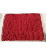 Pottery Barn  Knit Woven Red Placemats Set of 4 - $79.19
